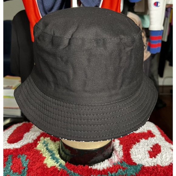 NY Bucket Hat Unisex Adult OSFM Black Reversible 2 Sided Embroidered Logo Y2K - Picture 6 of 6